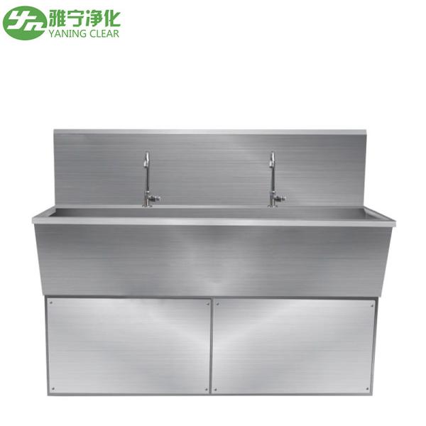 Do controle infravermelho de aço inoxidável da água do sensor do pedal do joelho do pé de YANING médicos cirúrgicos esfregam o dissipador para a clínica OT do hospital