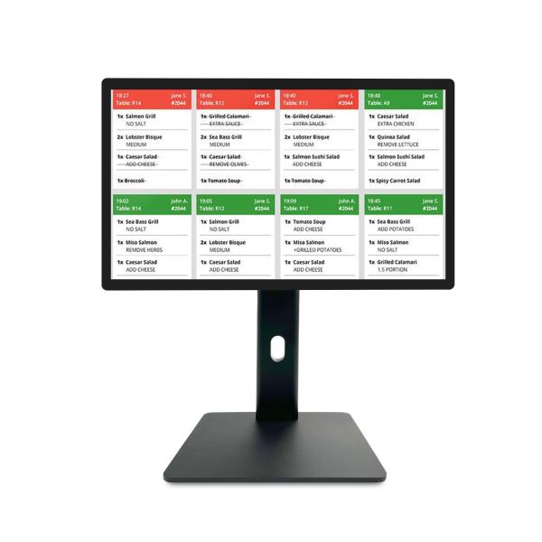 WF2138T 21.5 Interactive Touch Screen Lcd 1920*1080 16:9 250cd WIFI RJ45 Poe KDS Kitchen Display Pos System Screen with Base