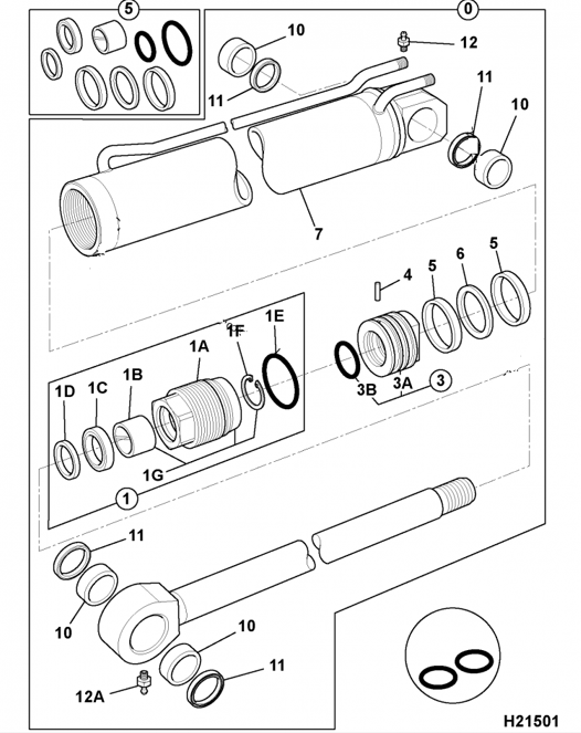 991/00147 Seal Kit For JCB Backhoe Loader Cylinder Seal Repair Kit