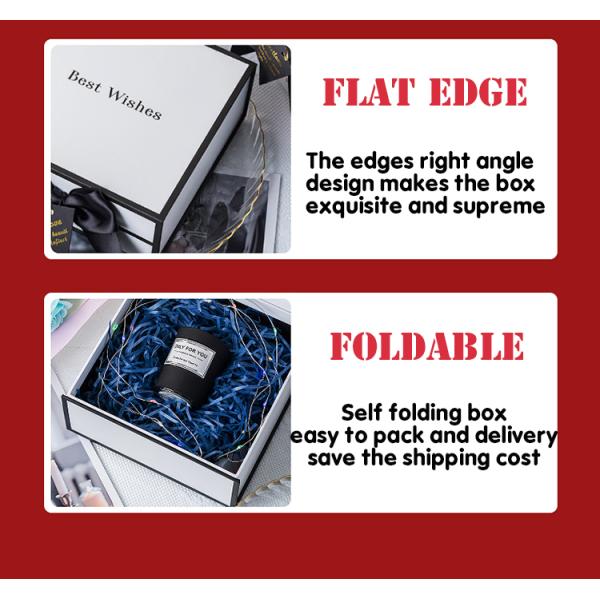 Одежды всех продаж роскошные душат смычка ленты пакета подарка подарочную коробку складчатости картона закрытия установленного магнитную