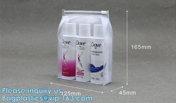 Portable Daily Personalized Design Transparent Pvc Zipper Pouch Bags Leather Clutch Cosmetic Bag