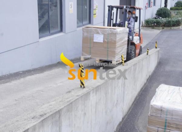 Cortinas à prova de fogo resistentes ao calor que isolam a borracha de silicone Fibergla revestido da condutibilidade térmica