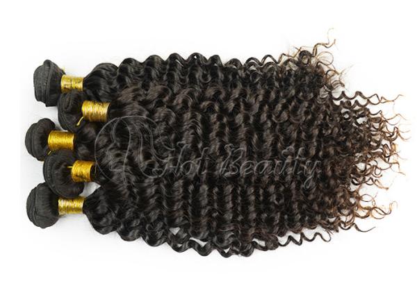 Deep Curly 5A Virgin Brazilian Long Hair Extensions For Woman