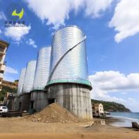 Silos en acier en spirale anti-corrosion, stockage de fumier en acier galvanisé