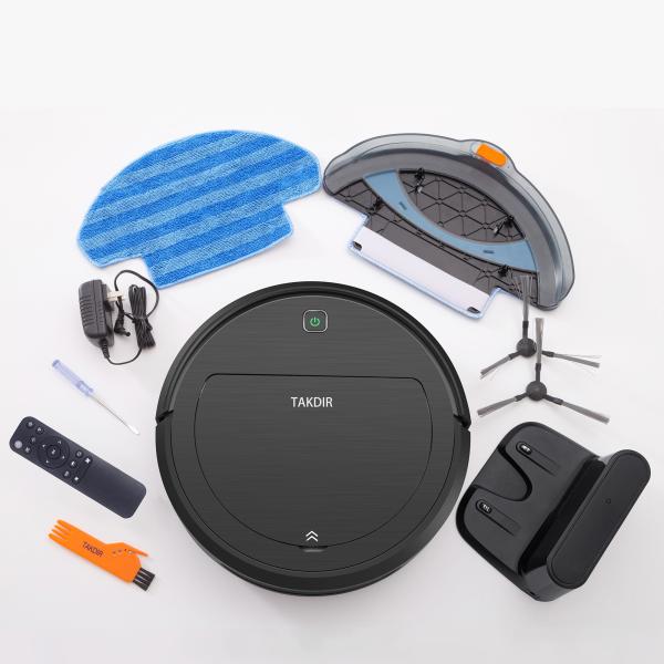 Auto Cleaning Cordless Floor Vacuum Cleaner Robot With Water Tank And Mop