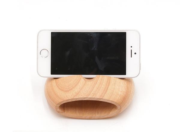 Round Shape Wooden Wireless Speaker , OEM or ODM Amplifier Wood Mini Speaker