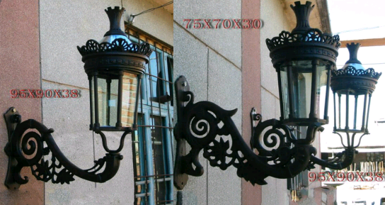 Antique Handmade Cast Iron Light Pole Waterproof Vintage Street Light Pole
