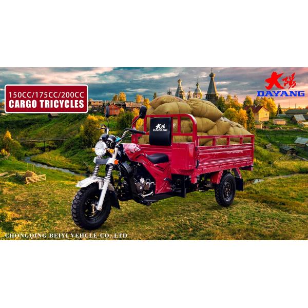 Моторизованный грузовой трехколесный велосипед 150CC/175CC/200CC Передняя/задняя шина 5.00-12/5.00-12 Барабанное торможение