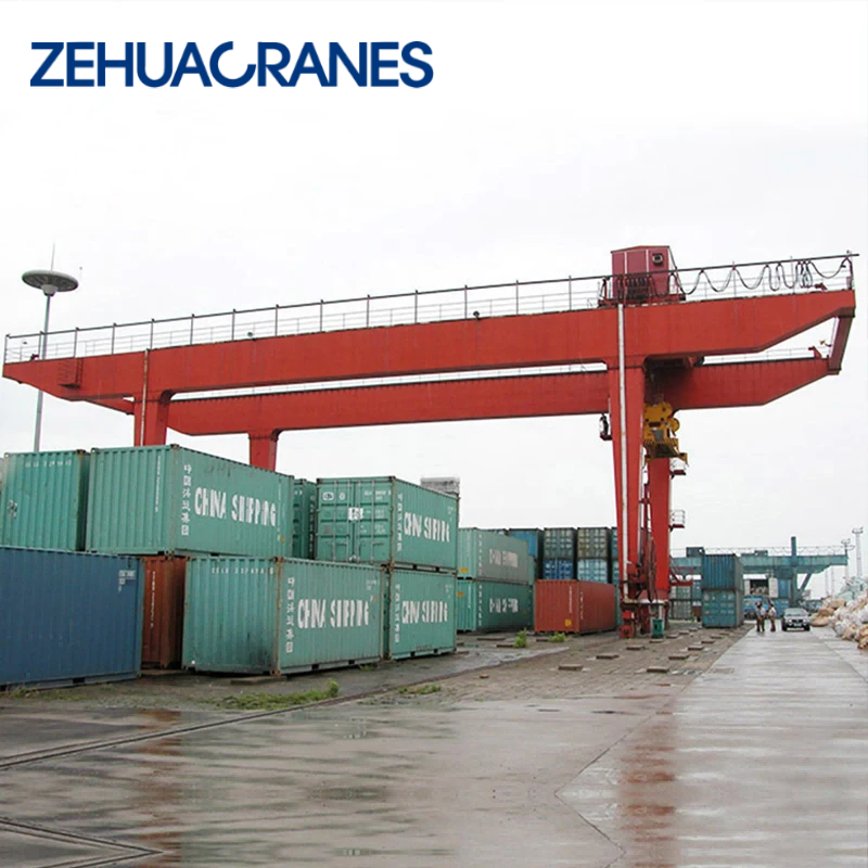 Custom RMG Rail Mounted Gantry Crane Electric Travelling Automated Gantry Crane For Intermodal Yard