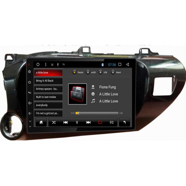 Ouchuangbo car radio gps navi video android 6.0 for Toyota Hilux with dual zone SWC USB AUX bluetooth