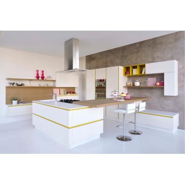 Luxury Modern Design Kitchen Cabinet With Island Kitchen And Marble Top
