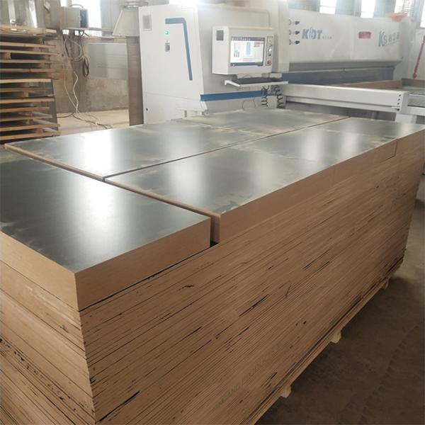Deep Black Wood Grain Melamine MDF Board High Definition Texture Color Stable