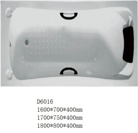 Rectangle Shape Acrylic Built In Bathtub Modern Style with CE ISO Certification