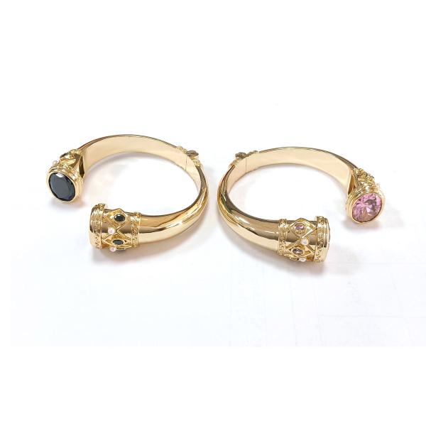 Каменный браслет CZ 18K Золотой теннисный браслет Кубический циркония ECO Медь и латунь