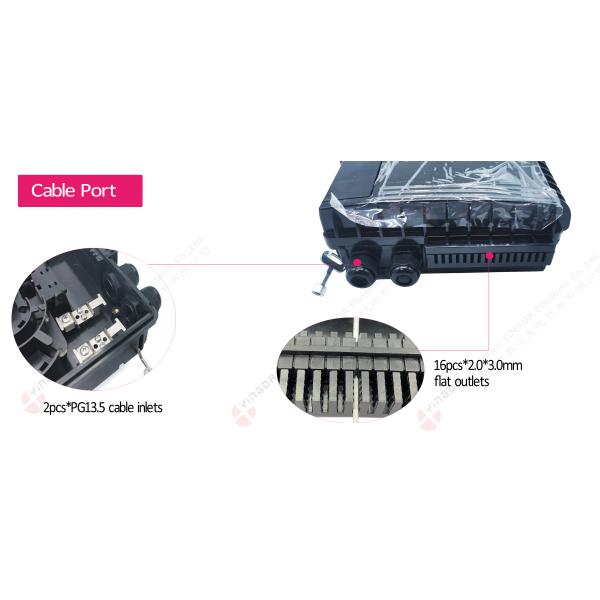 FTTH столбик установлен на открытом воздухе IP65 оптоволоконный разделитель распределительный ящик плоские порты