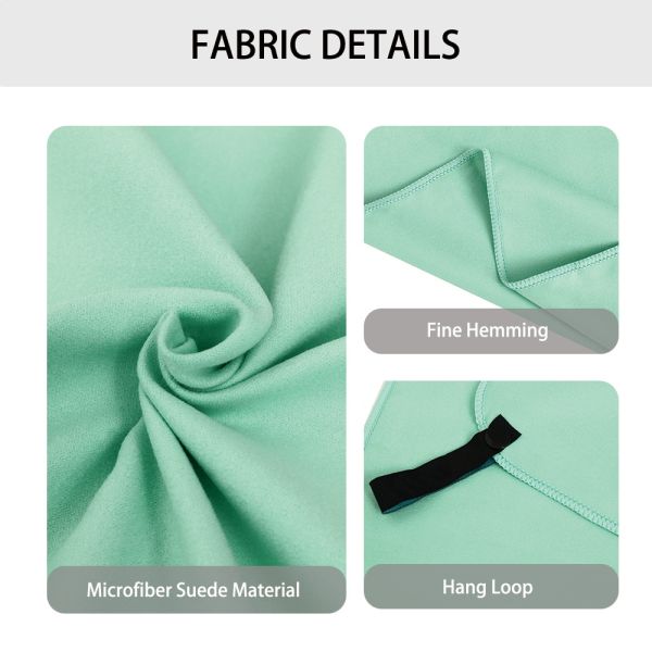 Wholesale Custom Microfiber Suede  Sports Mesh Bag Gym Towel