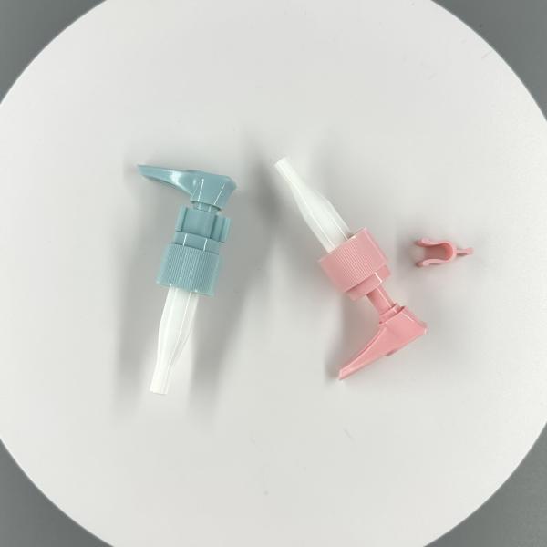 Bomba de loción de cerradura de aluminio de cinta lisa 24/410 para botellas cosméticas y duradera