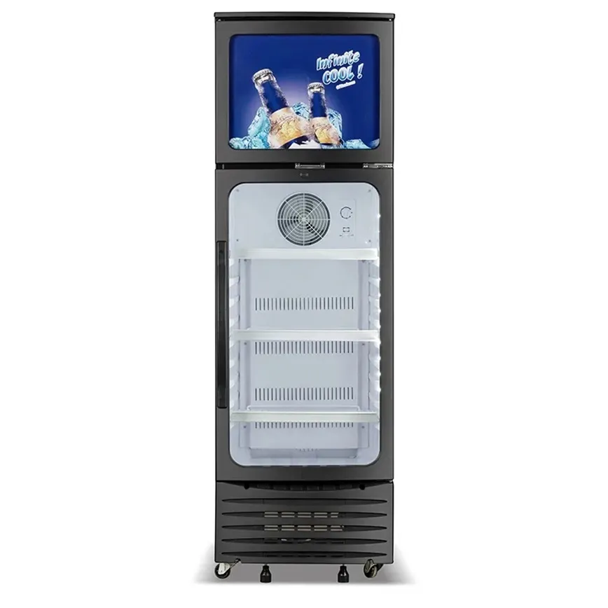 Hihg Quality Fridge Vertical Upright Showcase Glass Door Beverage Cooler for Beer and Drinks Scd-270