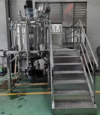 1000L Lid Fixed Bottom Homogenizing Body Cream Mixer Machine  High Speed Emulsion Mixer
