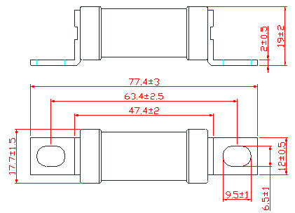 Hybrid EV DC20KA Ceramic Fuses DC750V Replacement UL Certified