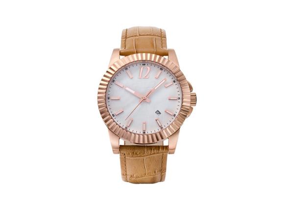 Super Luminous Genuine Leather Wrist Watch 10ATM Waterproof Custom Design