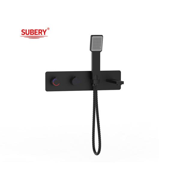 Современный настенный ванный душ Миксер кранов матовый черный латунь Одно рычаг OEM ODM