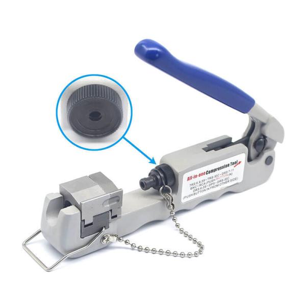 Industrial 360° Compression Tool for BNC RCA TRS DRS Cables