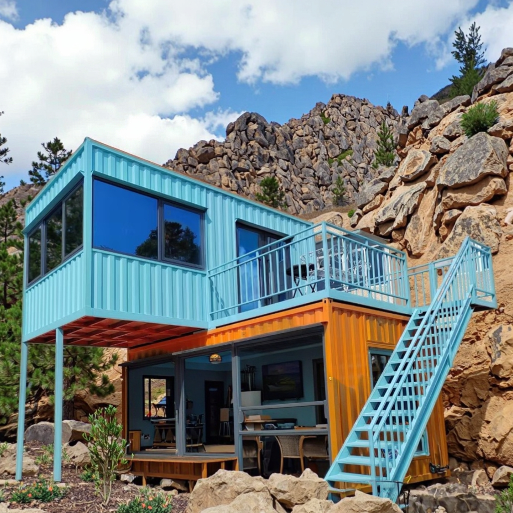 Modified Steel Shipping Container House Versatile Use for Office School Living Room Bedroom Apartment Workshop Bathroom