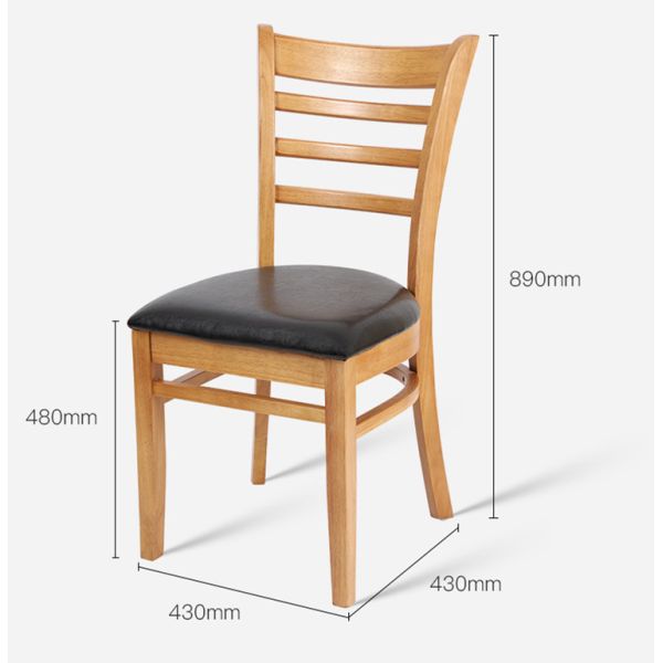 Factory Price Oak Pu Leather Wooden Chair for Dining Room Restaurant Coffee Shop
