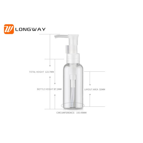 50ml Plastic Facial Makeup Remover Cleansing Oil Bottle with Lotion Pump for Cosmetic