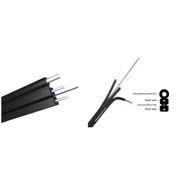 Кабель падения черного стекловолокна само- поддерживая FTTH