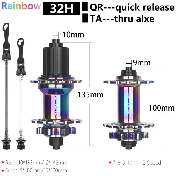 120Ring 32 Hole Front Hub Five Peiling Six Bolt Disc Brake Aluminum Alloy Rim Rainproof
