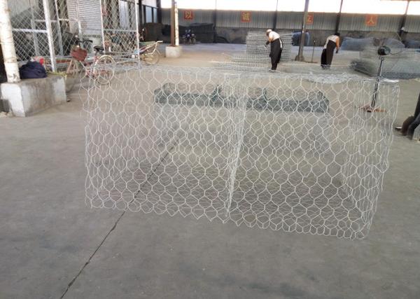 Galvanized Metal Gabion Cage 2x1x1m with 80x100mm Hexagonal Mesh