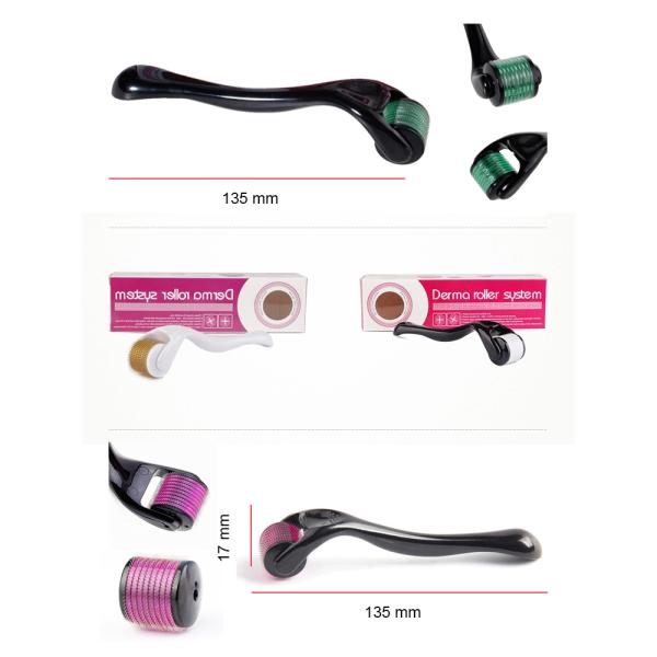 Anti-Puffiness 540 Needle Matte Derma Roller 0.5mm Beard Growth Titanium Beard Roller