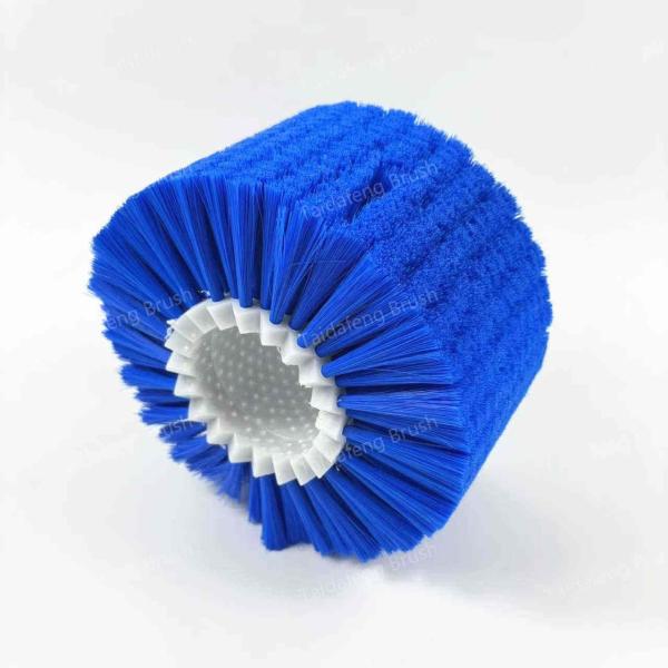 Brush de rodillo de cilindro de nylon Zig Zag Brush de segmento modular para la industria alimentaria