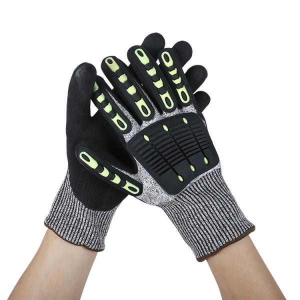 Cut Level 5 Anti Impact Resistant TPR Safety Work Protective Glove Construction