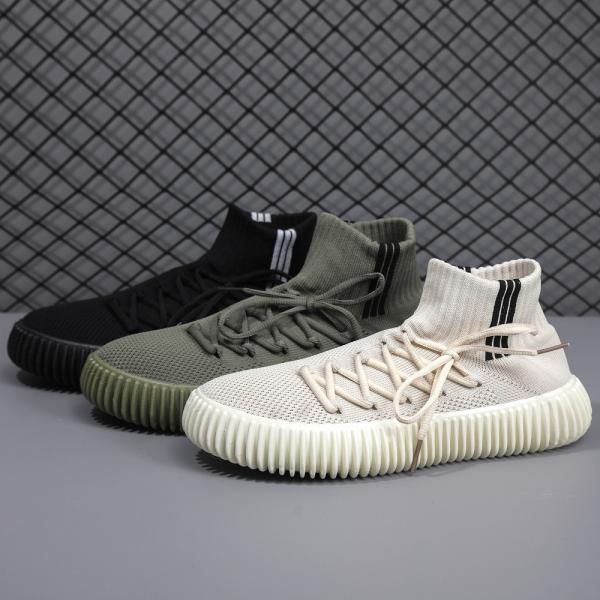 Повседневные обуви спорт высоких верхних людей носка с мягкими подошвами для Breathability