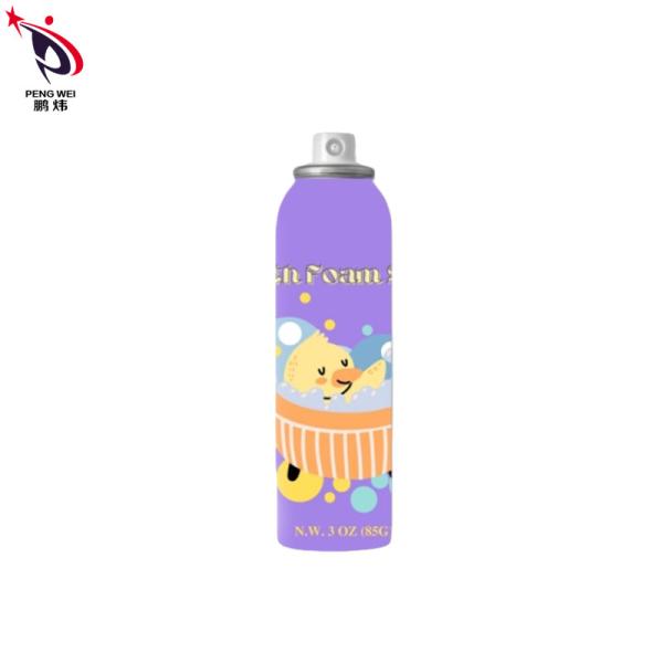 150ml Aluminum Bath Foam Spray Cleaner Purple Color For Children