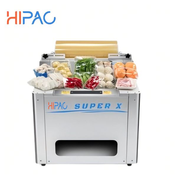 Electric Automatic PLC-Controlled Plastic Wrap Packaging Machine for Food and Commodity Sealing