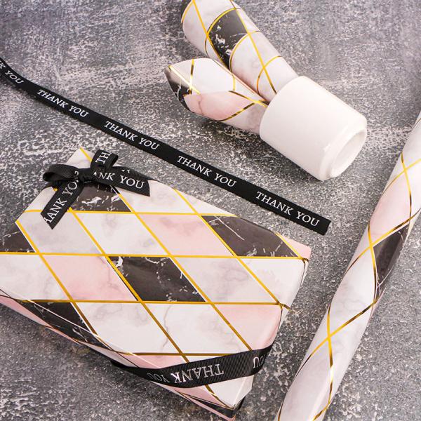 Christmas Box Decoration Black Wrapping Paper Roll with Wood Pulp and Party Packaging