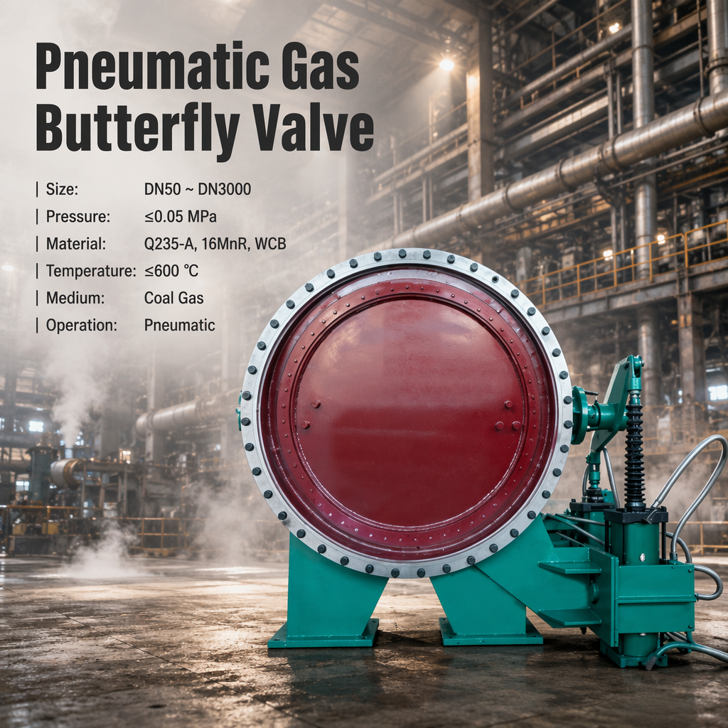 China OEM Pneumatic Gas Butterfly Valve Metallurgical Gas Pipeline Blast Furnace Industrial Butterfly Valve