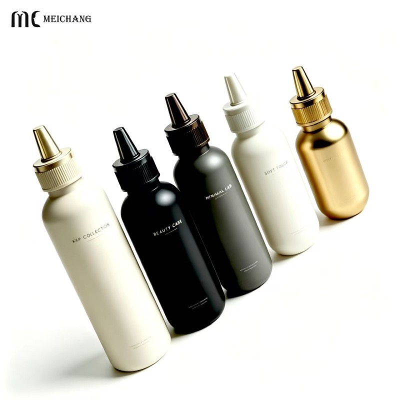 60G 80G 100G 120G 150G Multi-Size HDPE Squeeze Tip Bottles for Skincare Serums & Scalp Care Custom ODM OEM Packaging(MC-1417)