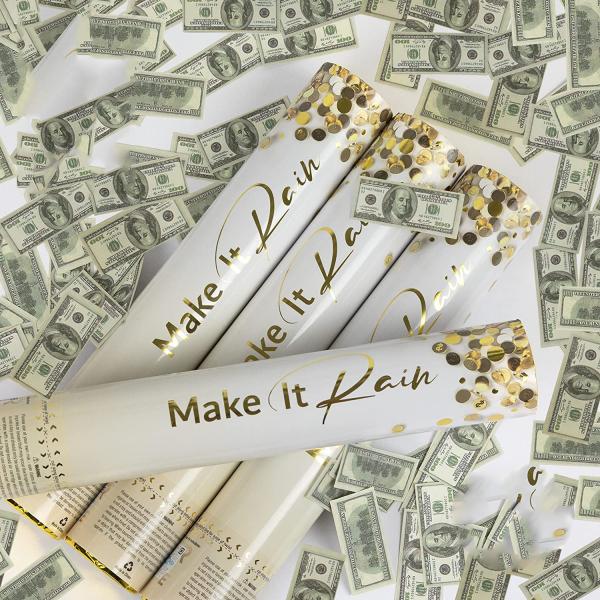 Money Confetti Handheld Party Supplies Confetti Cannon with Custom Logo Iron Bottle