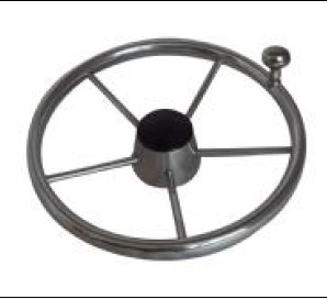 spoke Destroyer Style Stainless Boat /Marine Steering Wheel with Knob