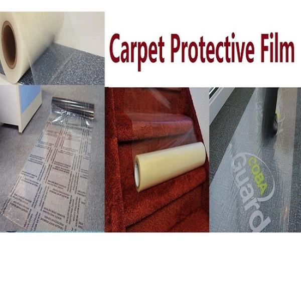 Пластиковый фильм протектора ковра, временная слипчивая полиэтиленовая пленка с высоким прилипанием тэкса