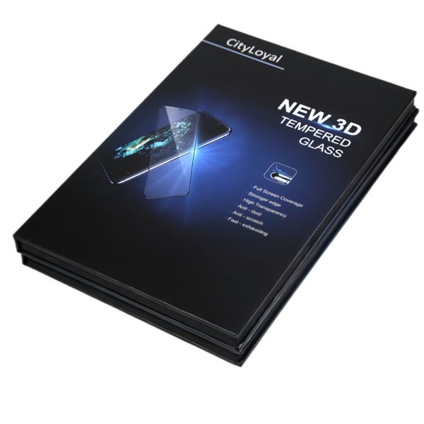 Customize Electronic Product Packaging Flat Tempered Film Kraft Paper Screen Protector Packaging Box