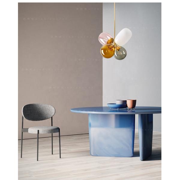 Lámpara de cristal soplada de las luces de la sala de estar de la lámpara del globo de las cabezas del color 4