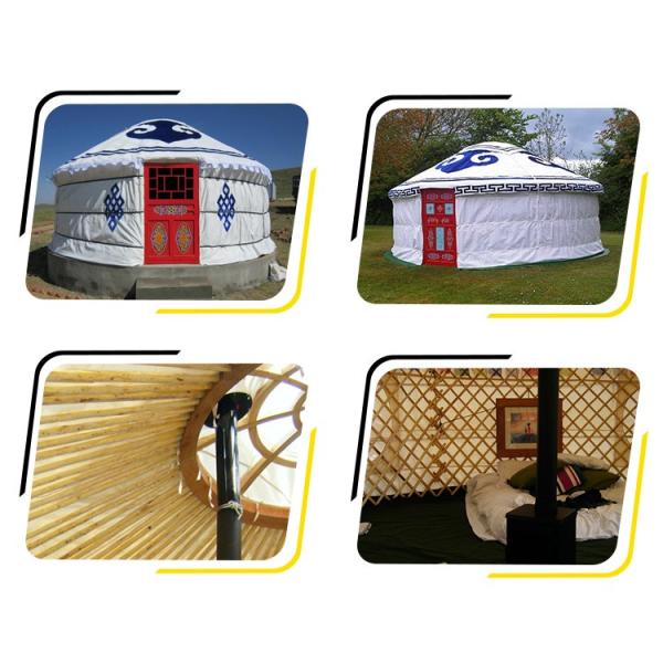 Modern Small Mongolian Yurt Tent UV - Resistant With Soft Taffeta Inside Layer