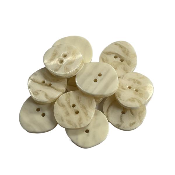 Irregular Shape Fancy Plastic Buttons Two Hole Horn Desgin In 36L For Coat DIY Material