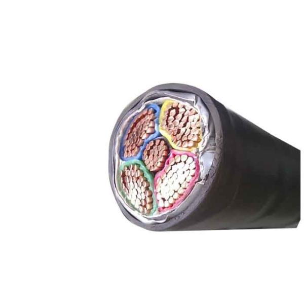 Poder eléctrico de acero aislado PVC negro de la cinta VV22 STA de la base del cable 4+1